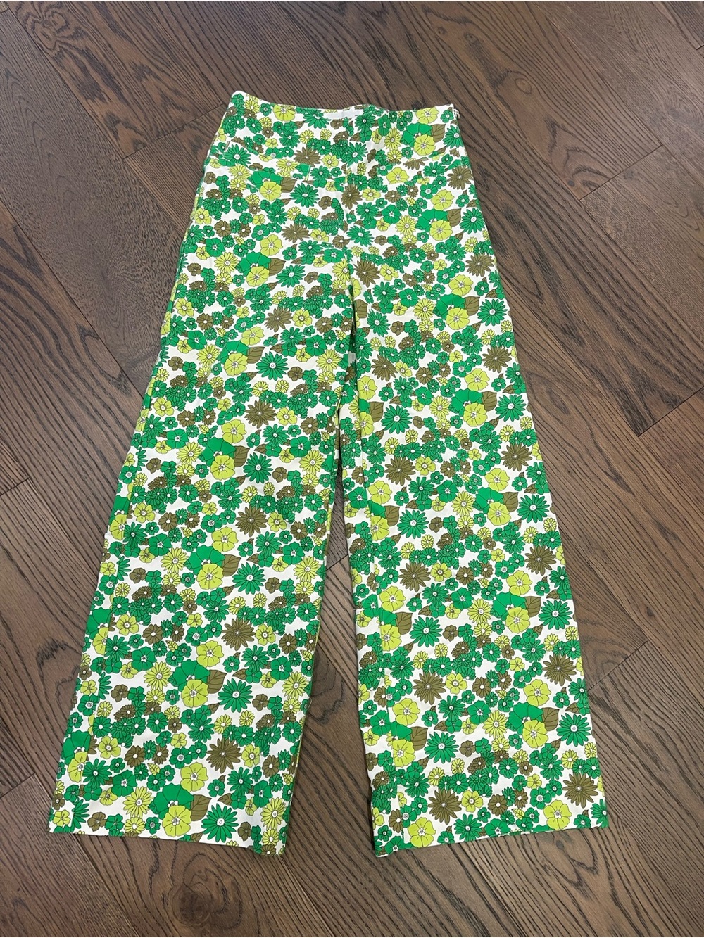 Mango MNG High Rise Stretchy Floral Capris 4